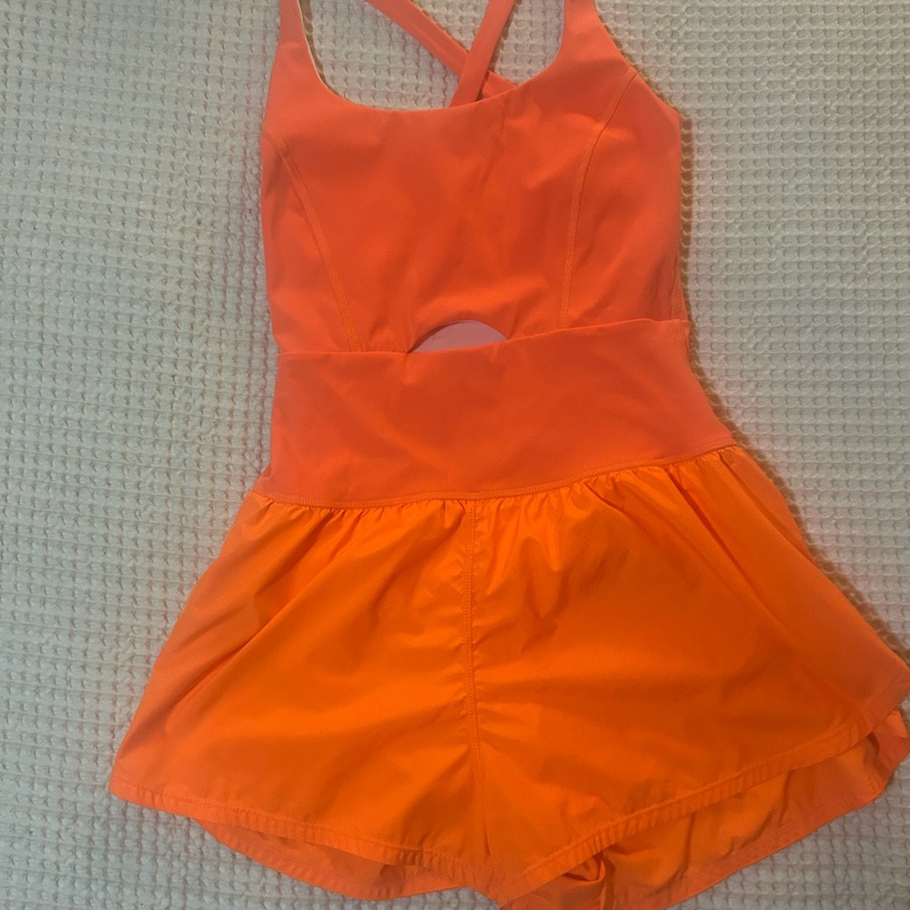 Free People Movement Orange Righteous Runsie